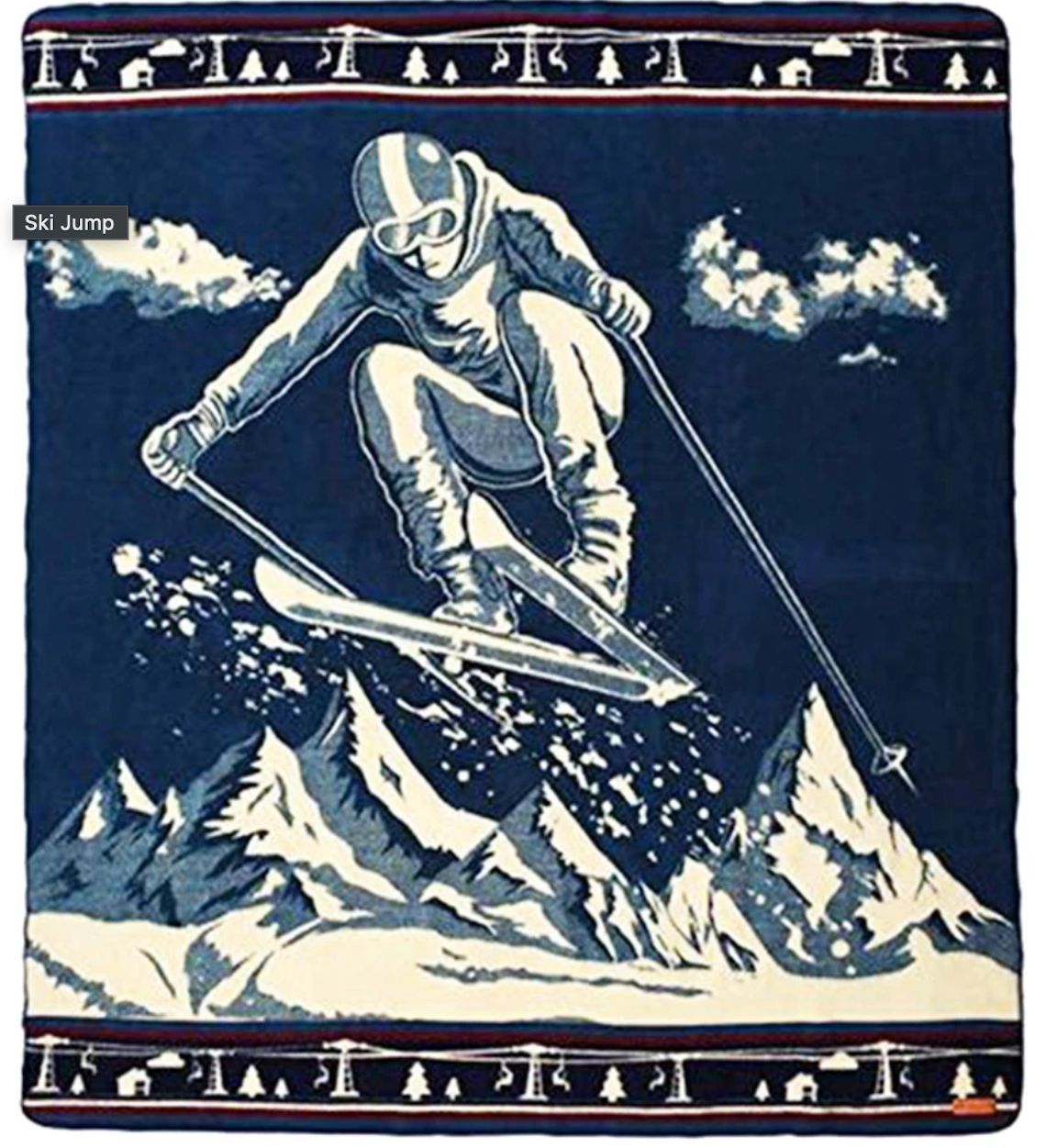 Ecuadane Blankets, Print-Design: Ski Jump