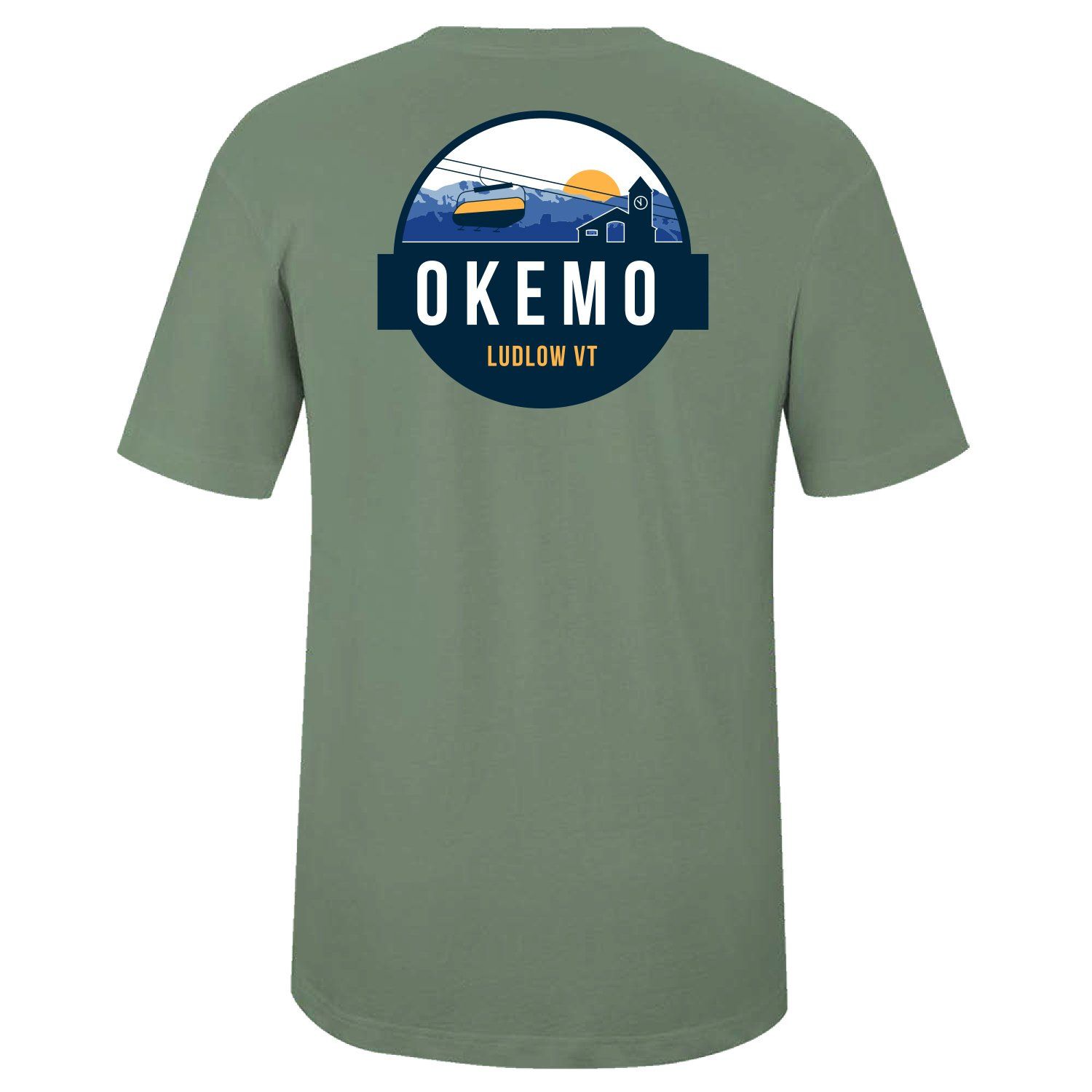 2022 Uscape Okemo Scene SS Tee, Color: Artichoke, Size: X-Small