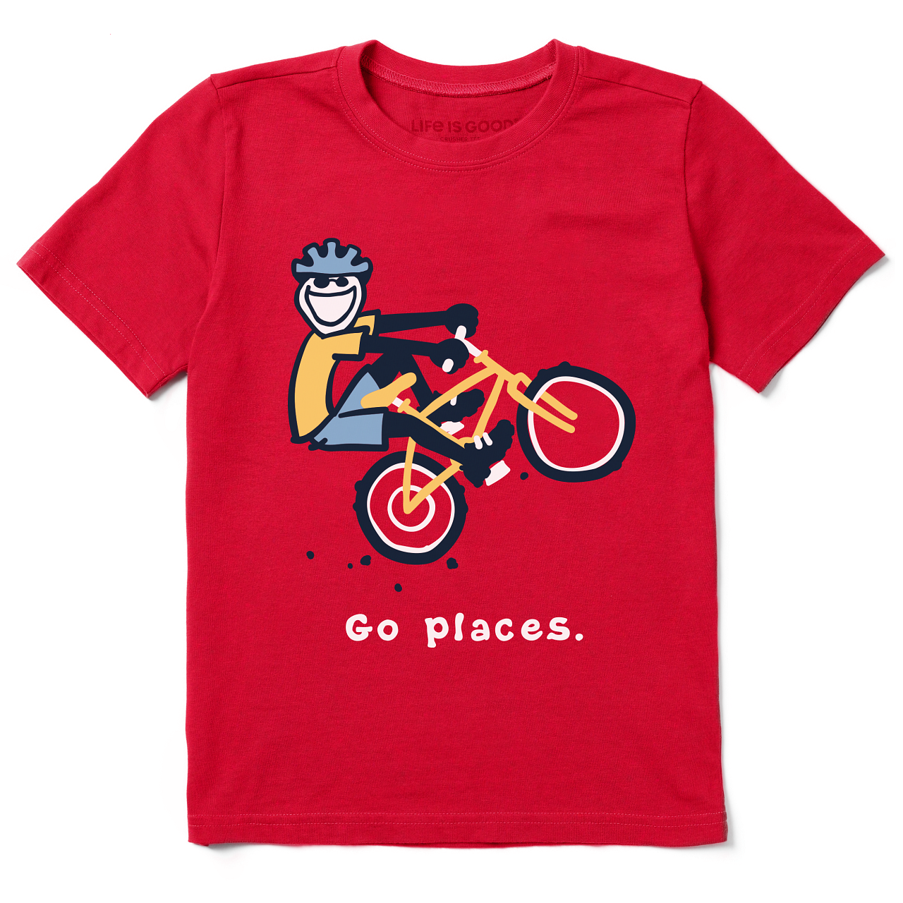 2022 LIG K SS CRUSHER TEE GO PLACES JAKE, Color: Positive Red, Size: X-Small
