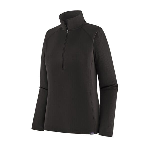 2025 Patagonia *W Cap MW Zip Neck, Color: Black, Size: X-Small