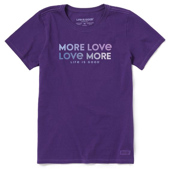 2022 LIG W CRUSHER TEE MORE LOVE, Color: Deep Purple, Size: Small