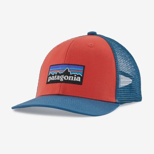 2025s Patagonia K's Trucker Hat, Color: P-6 Logo Sumac Red