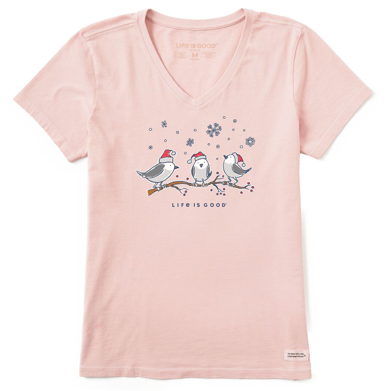 2024 LIG W CRUSHER SSV THREE LITTLE HOLIDAY BIRDS , Color: Himalayan Pink, Size: X-Small