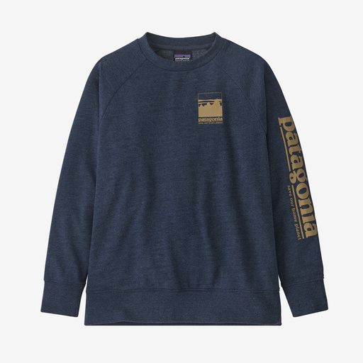 2023s Patagonia K&#39;s LW Crew Sweatshirt, Color: Alpine Icon New Navy, Size: X-Small