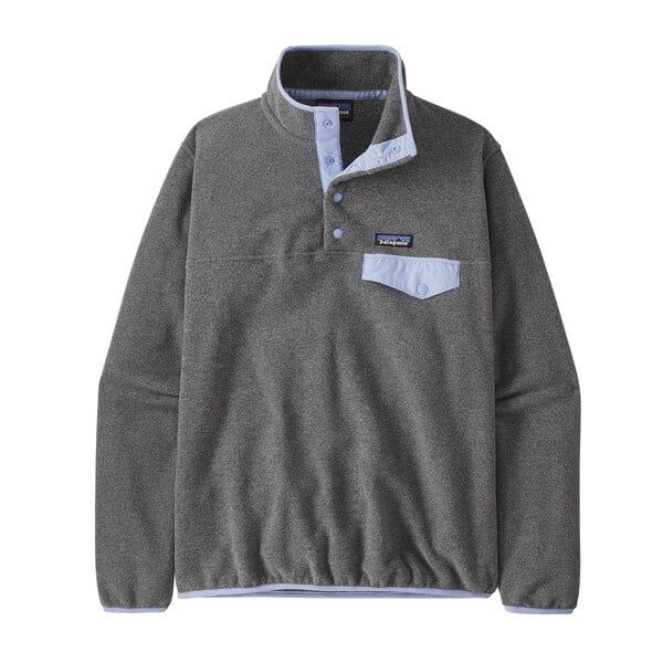 2024s Patagonia W's LW Synch Snap-T P/O, Color: Nickel w/Pale Periwinkle, Size: X-Small