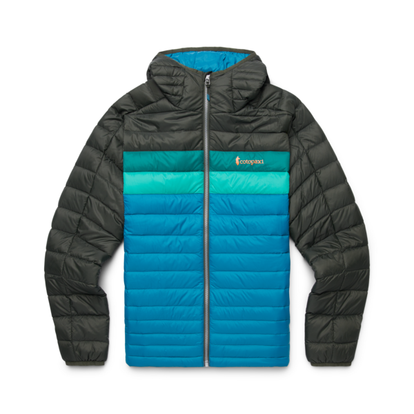 2024 Cotopaxi M Fuego Down Hooded Jacket, Color: Woods/Gulf, Size: Medium