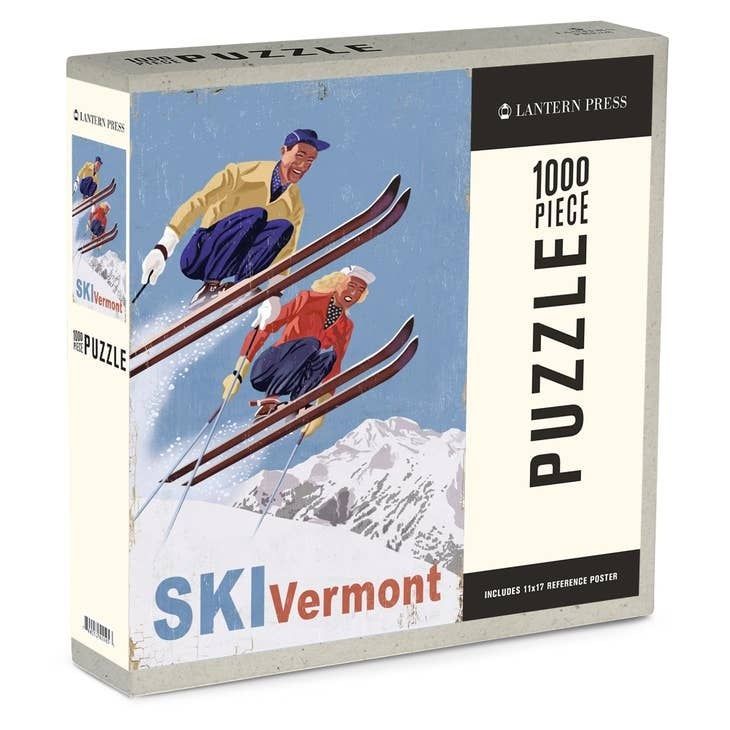 2025 LP 1000 Piece Puzzle, Style: Vintage Skiers