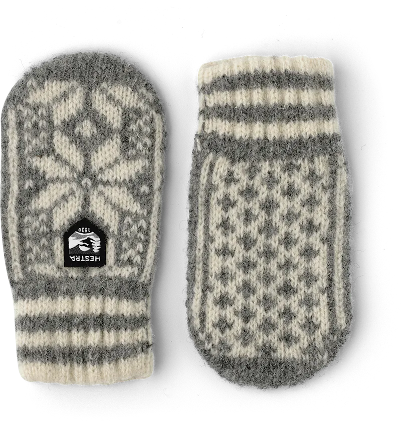 2026 Hestra K Nordic Mitt, Color: Grey/Off White, Size: 1