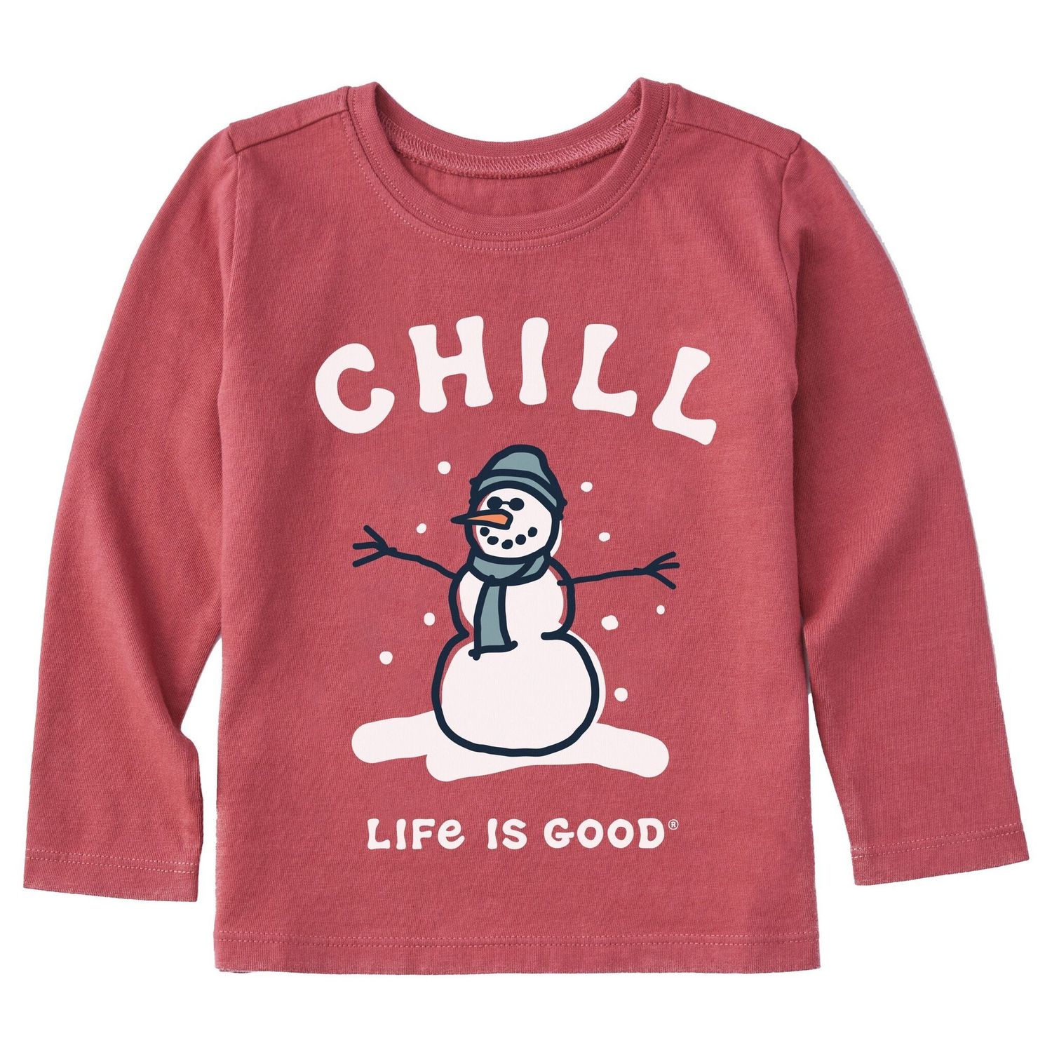 2024 LIG T LST CHILL SNOWMAN, Color: Faded Red, Size: 2T