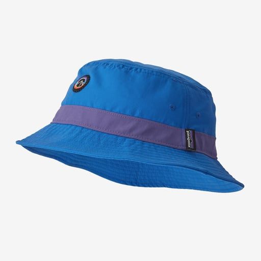2024s Patagonia Wavefarer Bucket Hat, Color: Fitz Roy Icon Bayou Blue, Size: Small