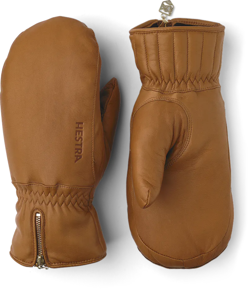 2024 Hestra Leather Swisswool Classic Mitt, Color: Cork, Size: 6