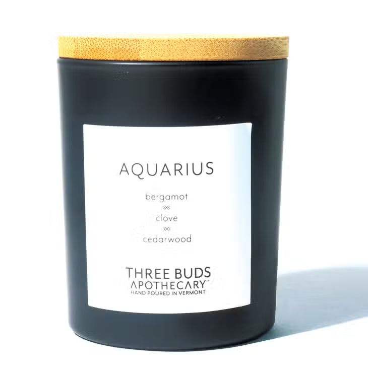 2024 3BA Zodiac Hand Poured Soy Candle, Style: Aquarius