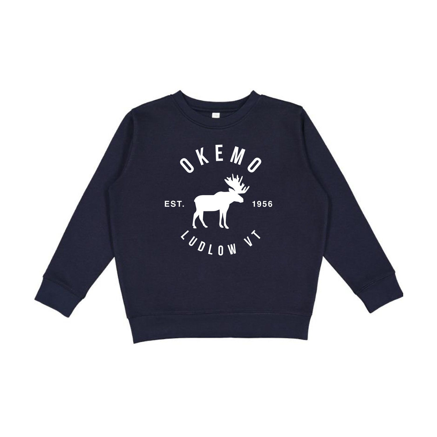 2024s Okemo Y Moose Deluxe Crew, Color: NAVY, Size: X-Small