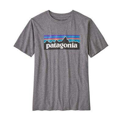 2022 Patagonia Boys&#39; Regenerative Organic Certified Cotton P-6 Logo T-Shirt