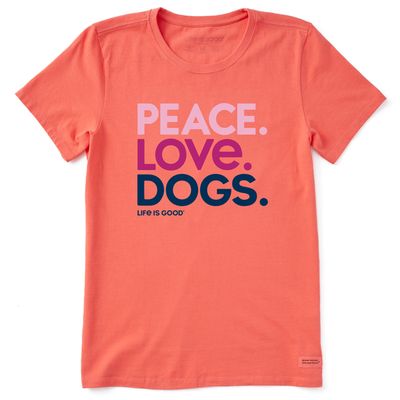 2022 LIG W CRUSHER TEE PEACE LOVE DOGS