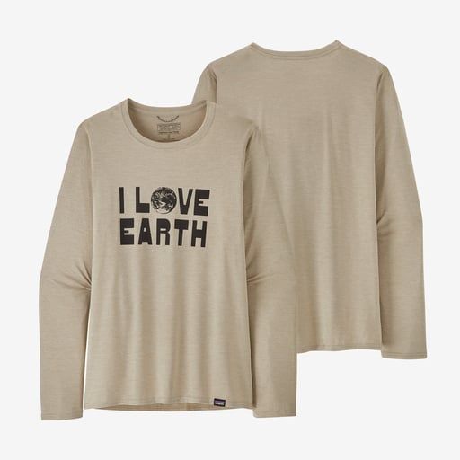 2023s Patagonia W&#39;s L/S Cap Cool Daily Graphic Shirt - Lands