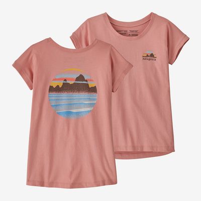 2023s Patagonia Girls&#39; Regenerative Organic Certified Cotton Graphic T-Shirt