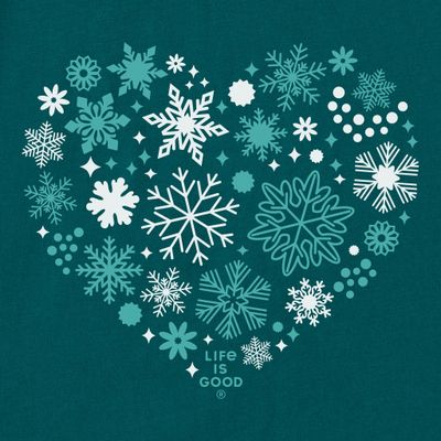 Life is Good W CRUSHER SSV SNOWFLAKE HEART 