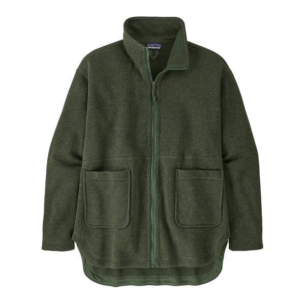 2025 Patagonia W&#39;s Better Sweater Oversized Coat, Color: Torrey Pine Green, Size: Small