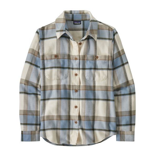 2026 Patagonia W Fjord Flannel Shirt, Color: Sunrise Ridge: Natural, Size: Small