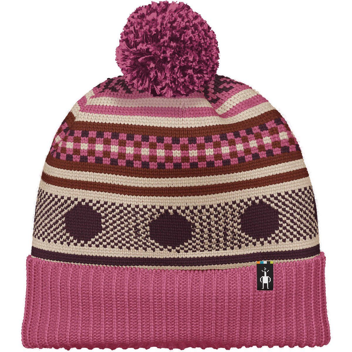2025 SW Fairisle Fleece Lined Beanie, Color: GARDEN PINK