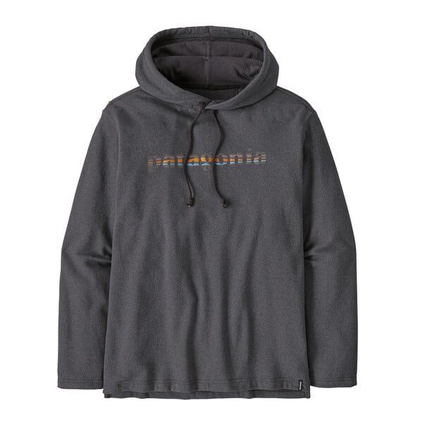 2025s Patagonia M's LW '73 Text Logo Wildrise Hoody, Color: Ink Black, Size: Medium