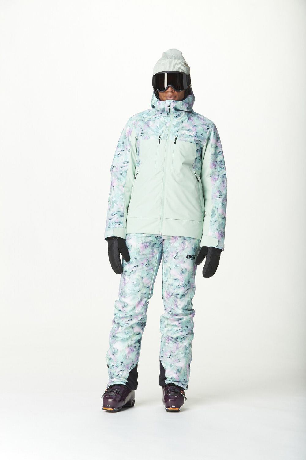 2025 Picture W EXA JKT , Color: Blurry Water Silt Green, Size: X-Small