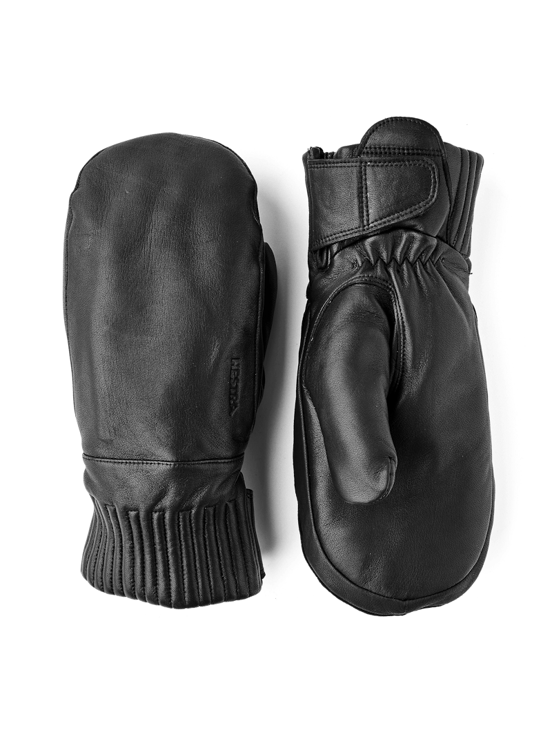 2025 Hestra Idre Wool Mitt, Color: Black, Size: 6