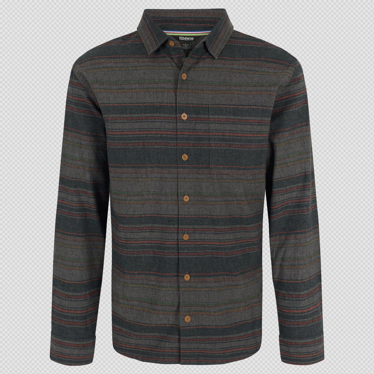 2025 Sherpa M SANGPO LS SHIRT, Color: KHARANI GREY, Size: Small