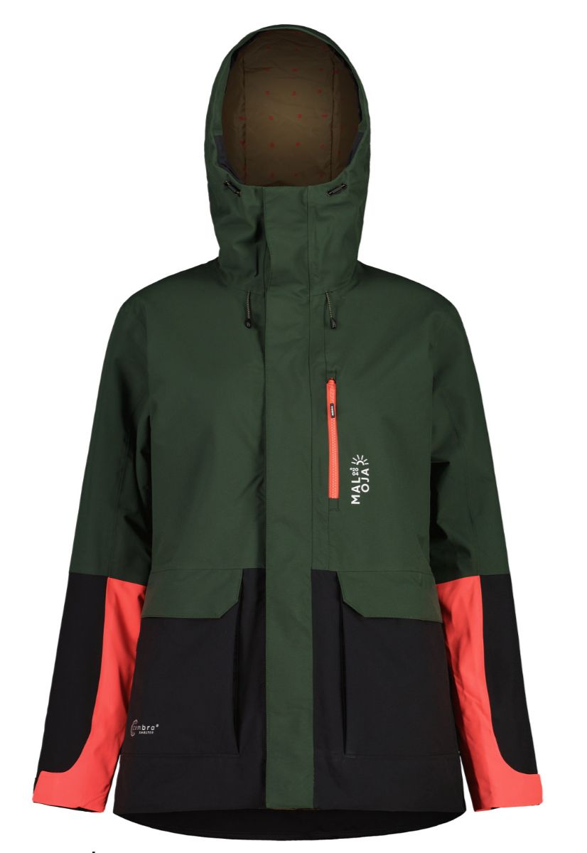 2025 Maloja W JKT Selun, Color: deep forest multi, Size: Small