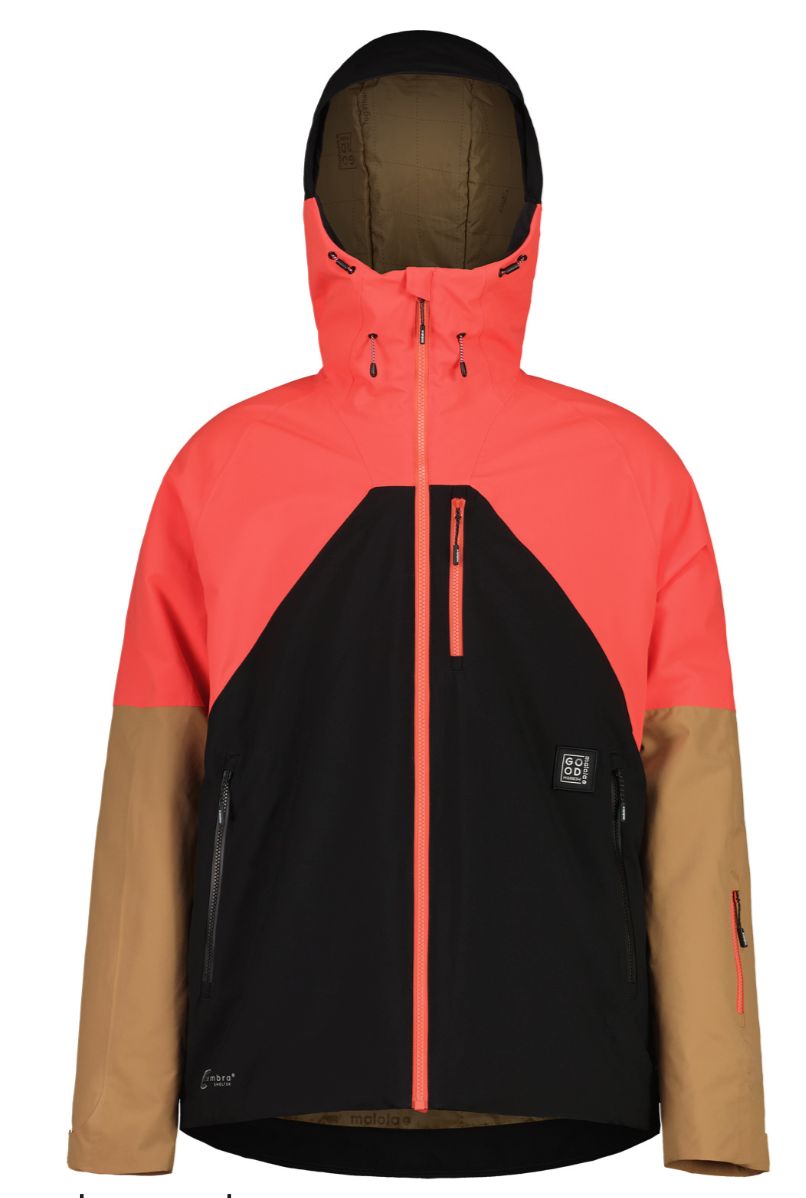 2025 Maloja M JKT Rysy, Color: bright cranberry multi, Size: Medium