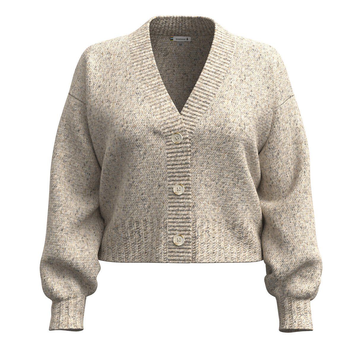 2025 SW W Cozy Lodge Cropped Cardigan Sweater, Color: OAT HEATHER, Size: Small