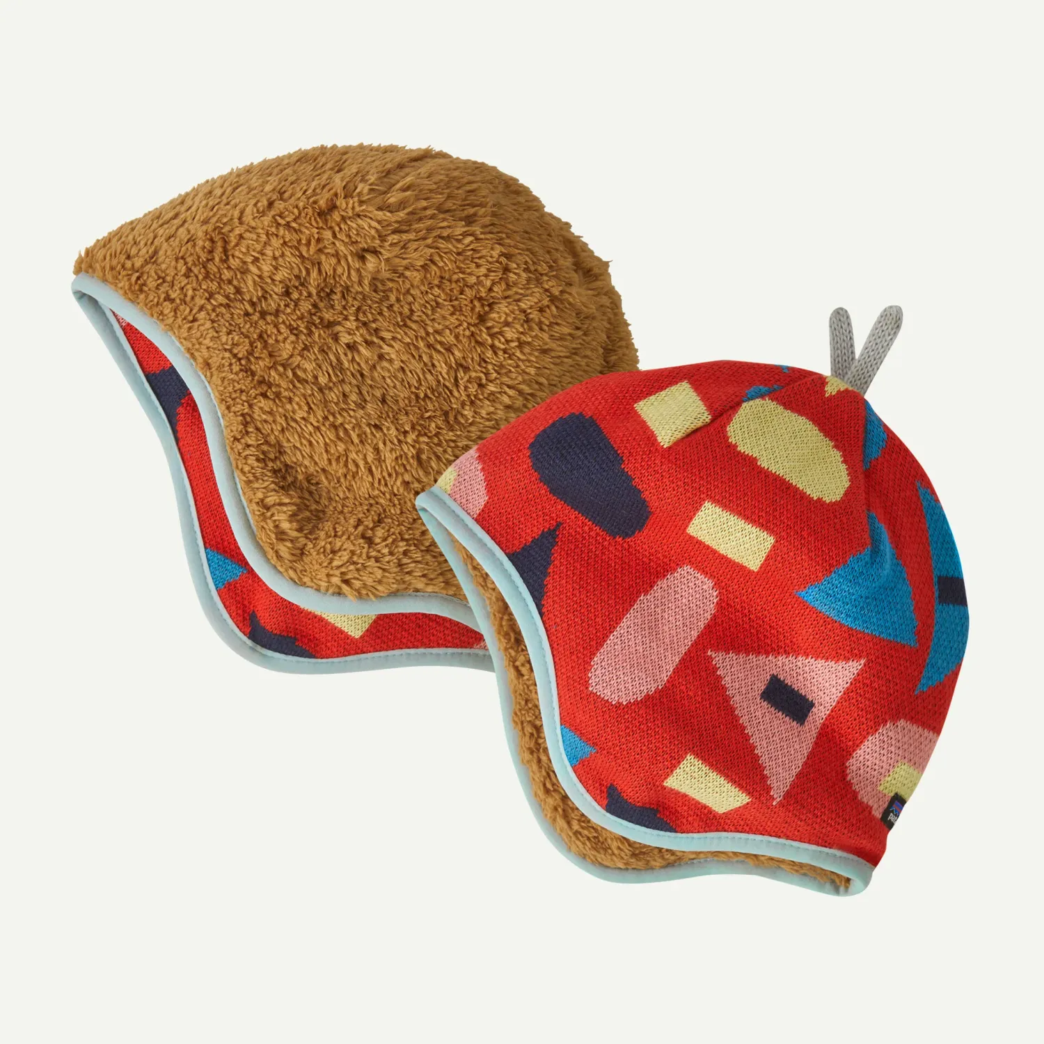 2026 Patagonia Baby Reversible Beanie, Color: Forest Being: Sizzle Red, Size: 6M
