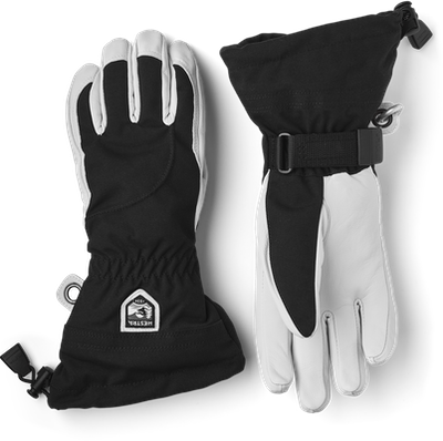 Hestra W Heli Glove, Color: Black/Off White, Size: 5