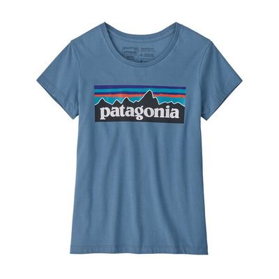 22 Patagonia Girls' Regenerative Organic Certified Cotton P-6 Logo T-Shir