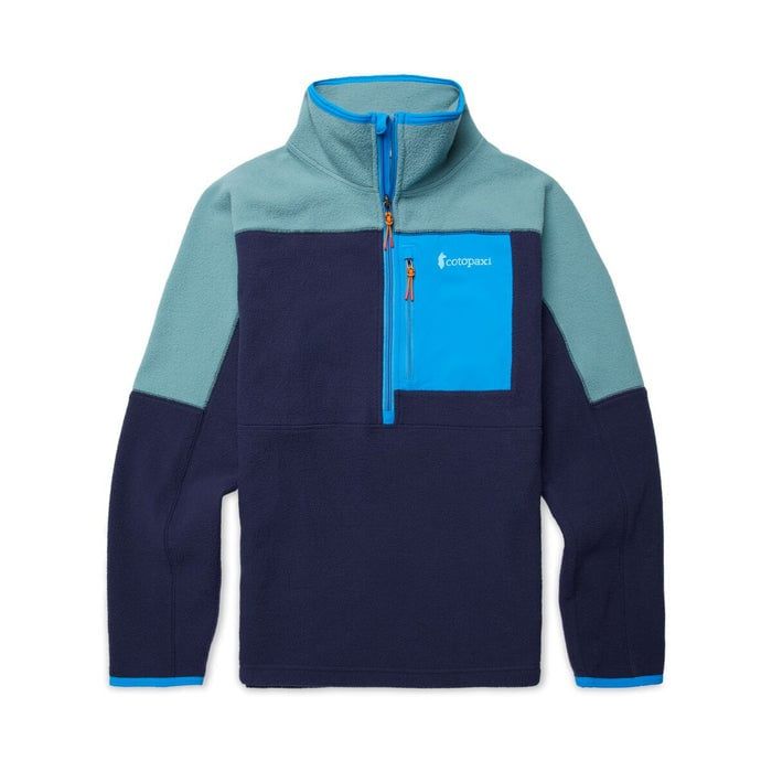 23 Cotopaxi *M Abrazo Half-Zip Fleece Jacket, Color: Bluegrass &amp; Maritime, Size: Small