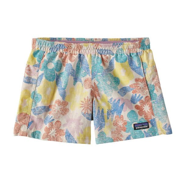 Patagonia K's Baggies Shorts 4 in. - Unlined, Color: Channeling Spring Natural, Size: X-Small