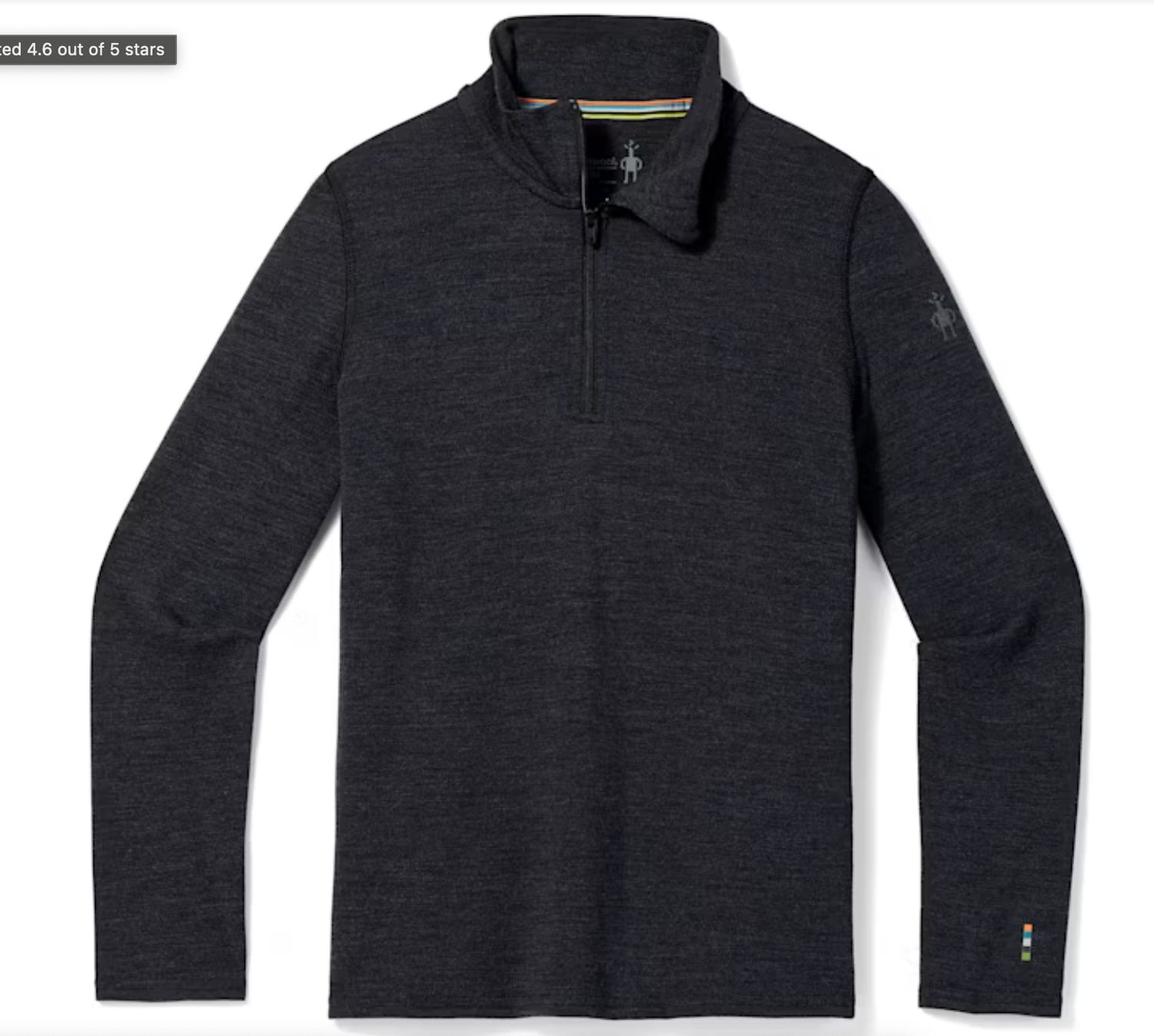 2026 SW K Classic Thermal Merino Base Layer 1/4 Zip, Color: CHARCOAL HEATHER, Size: XX-Small