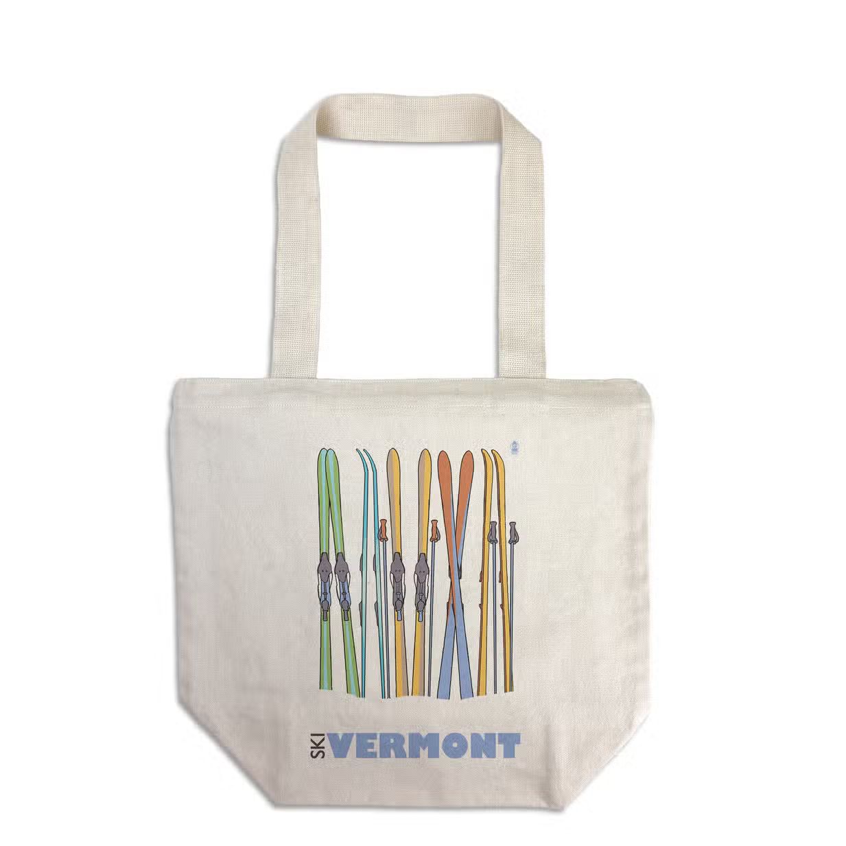 Lantern Press Ski VT Tote Bag