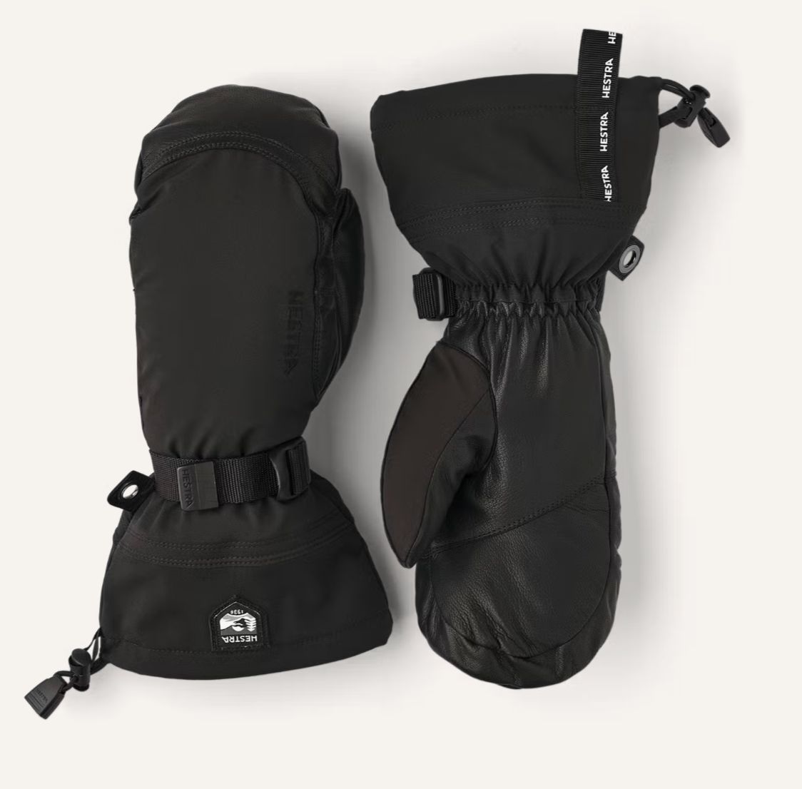 2026 Hestra Army Leather Extreme Mitt, Color: Black/Black, Size: 6