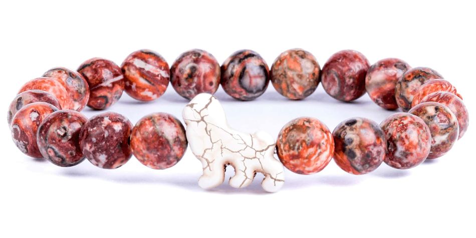 Fahlo Lion Bracelet, Color: Sahara Stone