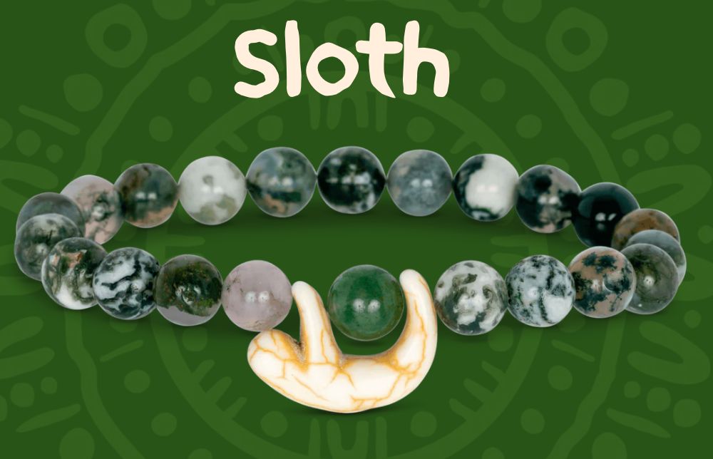 Fahlo Sloth Bracelet, Color: Rainforest Green