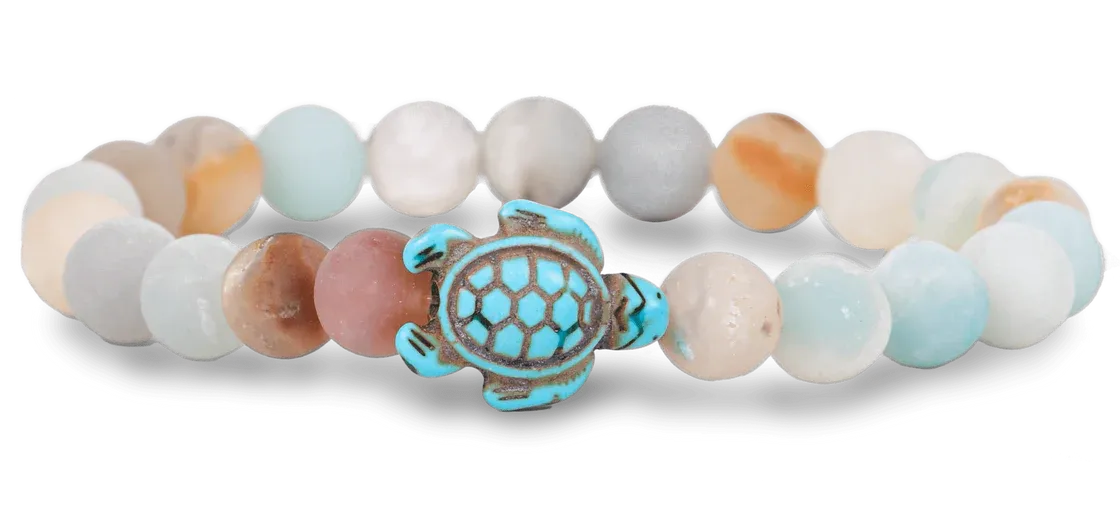 Fahlo Turtle Bracelet, Color: Sky Stone