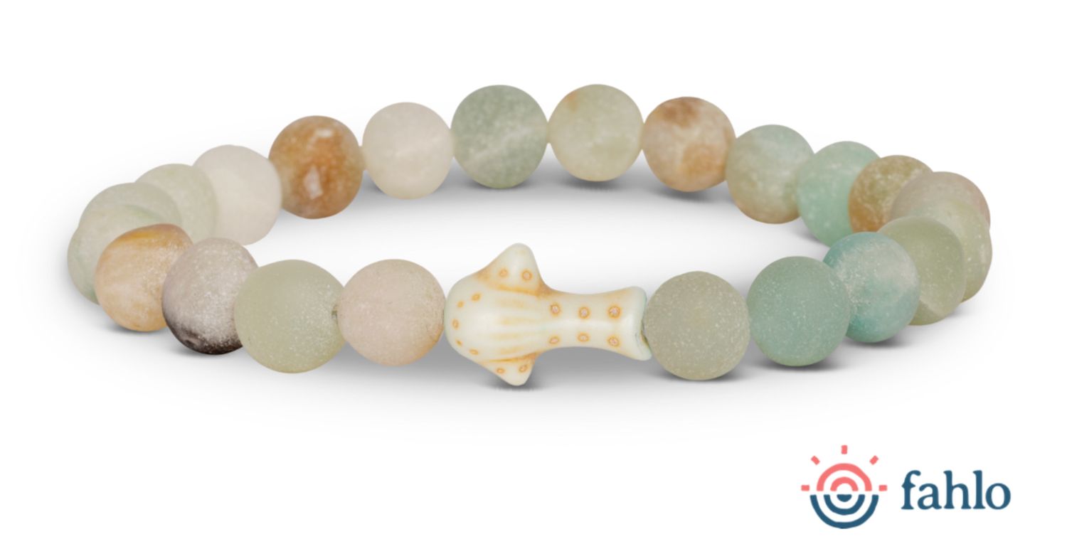 Fahlo Whale Shark Bracelet, Color: Sky Stone