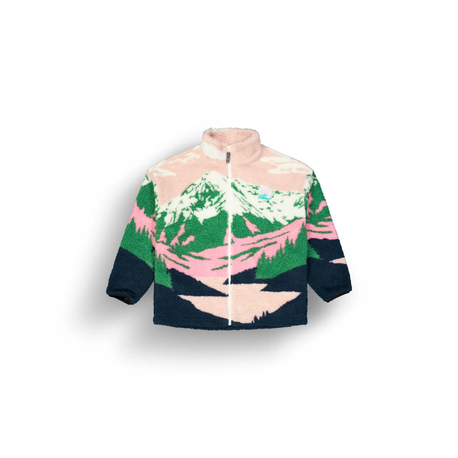 2026 Picture W Nyss Zip Fleece, Color: Cloudy Landscape, Size: X-Small