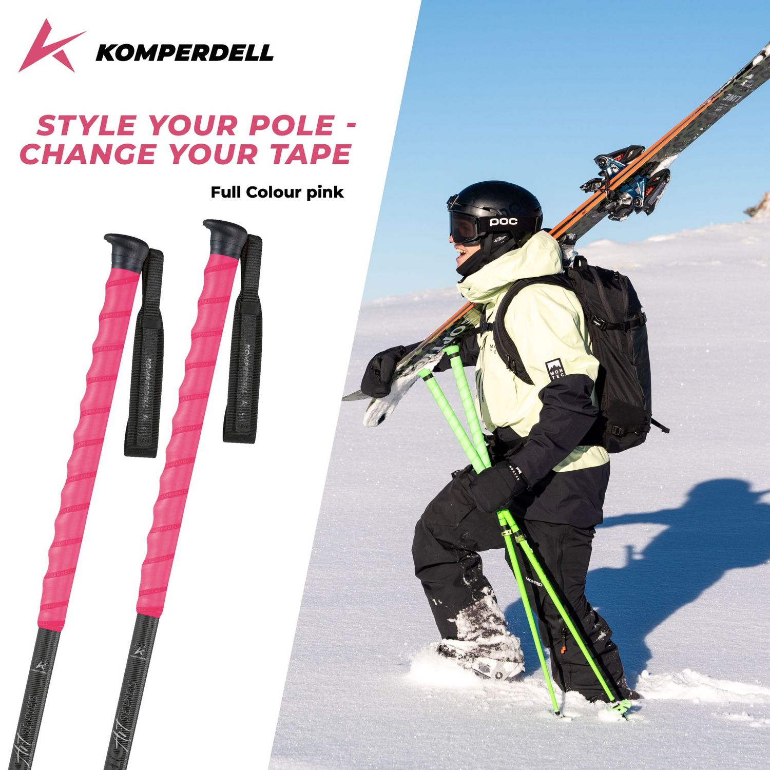2026 Komperdell Tape, Color: Pink, Style: Full Color