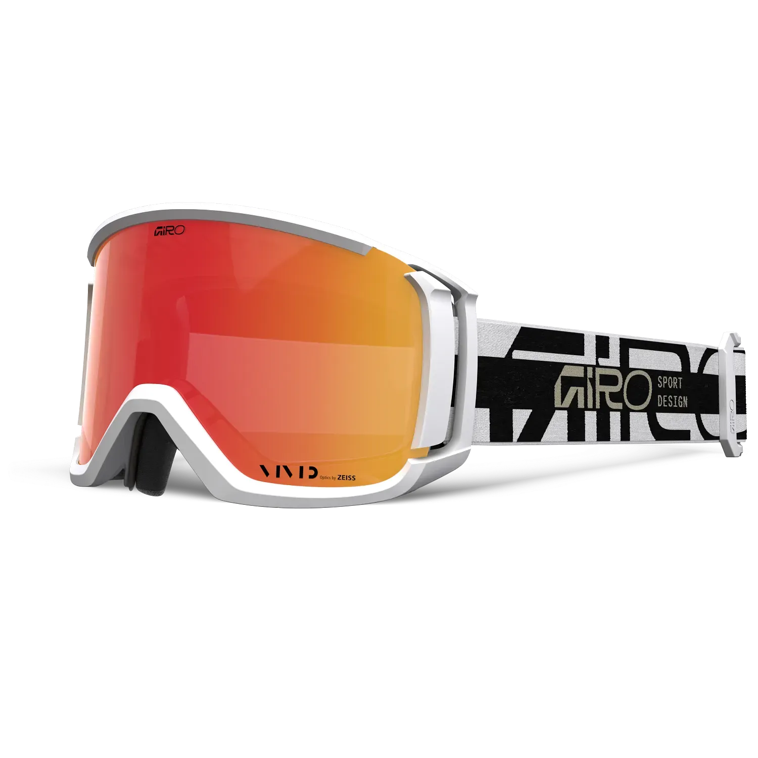 Giro Revolt Goggle, Frame: Black &amp; White Burst, Lens: Vivid Ember/Clear