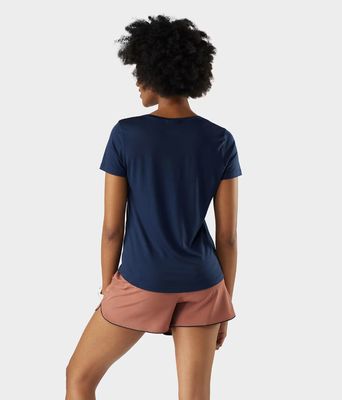 26 Smartwool W UL V-Neck SS Tee