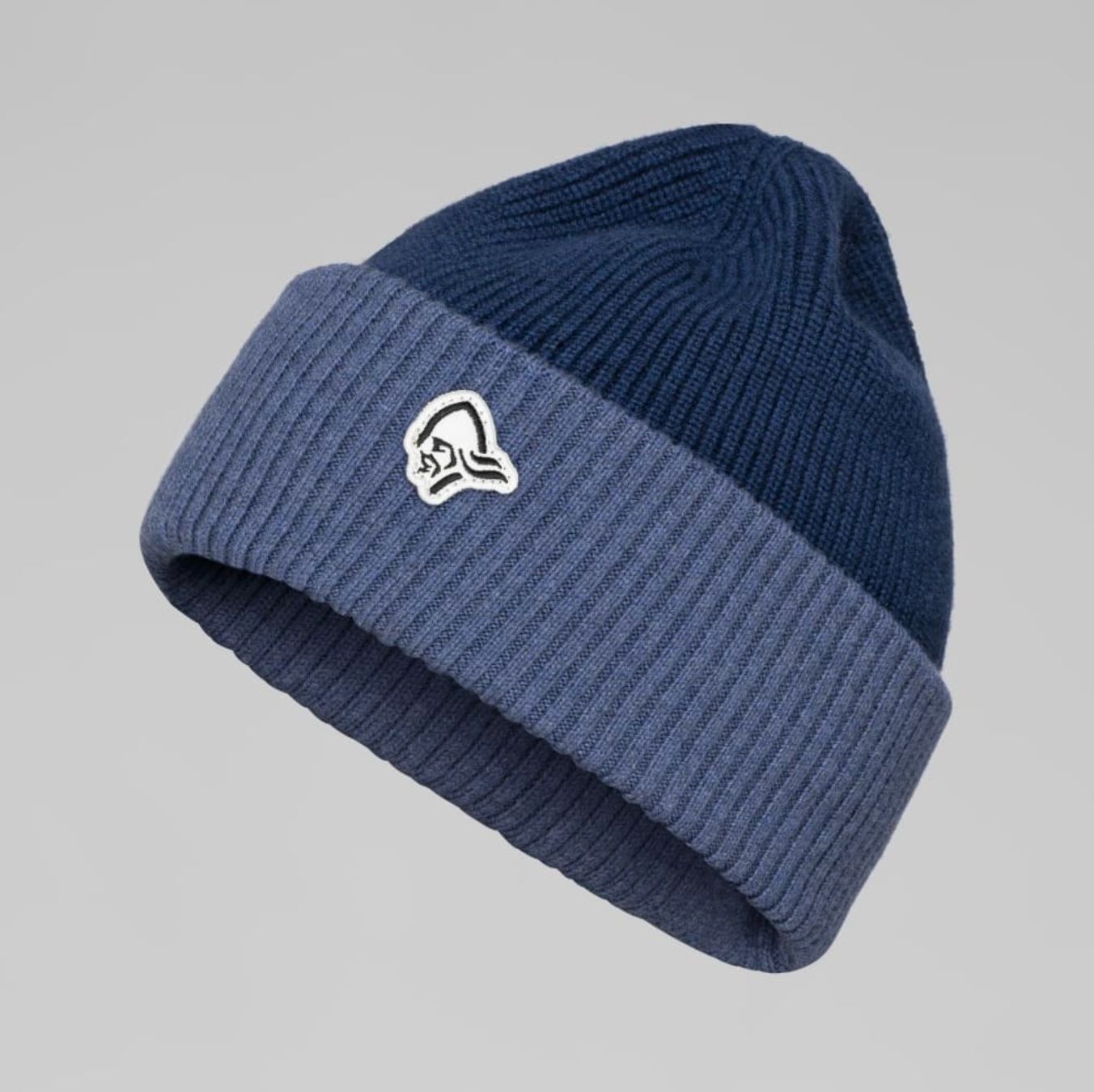 Norrøna Heavy MerinoUll Contrast Beanie, Color: Indigo Night Melange
