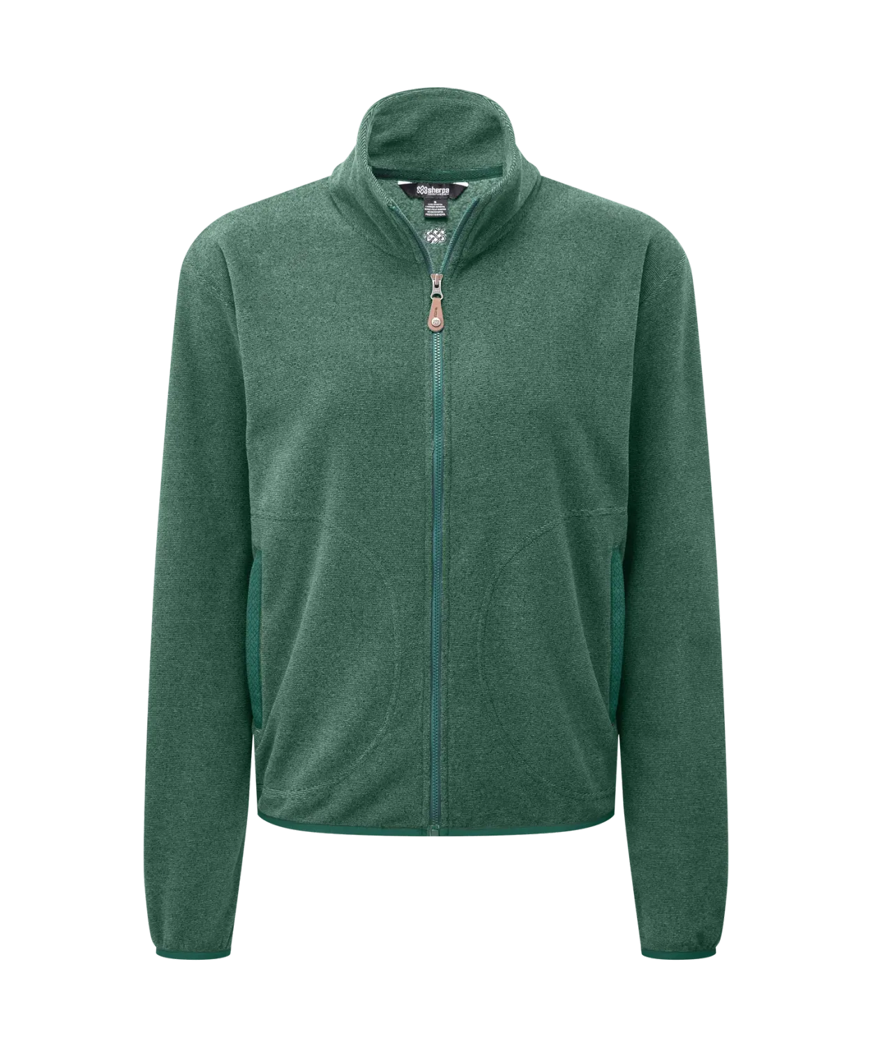 Sherpa W Rolpa Full Zip, Color: Light Emerald, Size: Small
